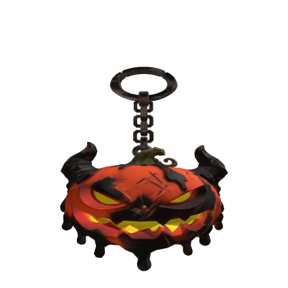 Demonic pumpkin keychain