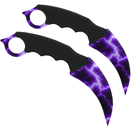 Dual Karambits: Purple Lightning | Roblox Item - Rolimon's