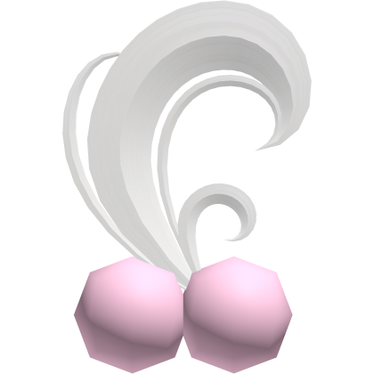♡ kawaii dolly white cowlick ahoge hair w clip Roblox item