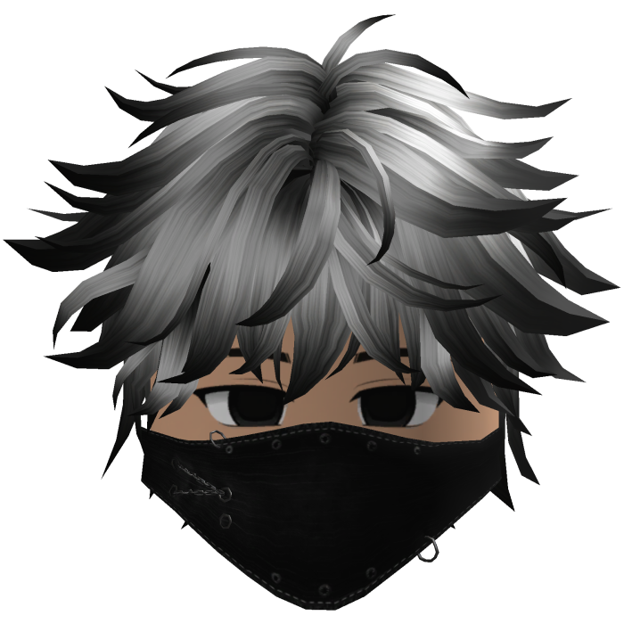 Cute Emo Boy Mask Black Y2K emo ( black white )