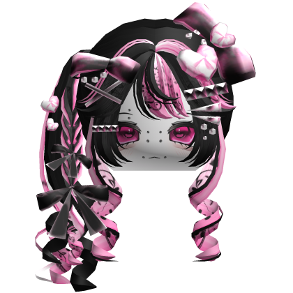 Vkei Scene Emo Moe Hair Combo Pink