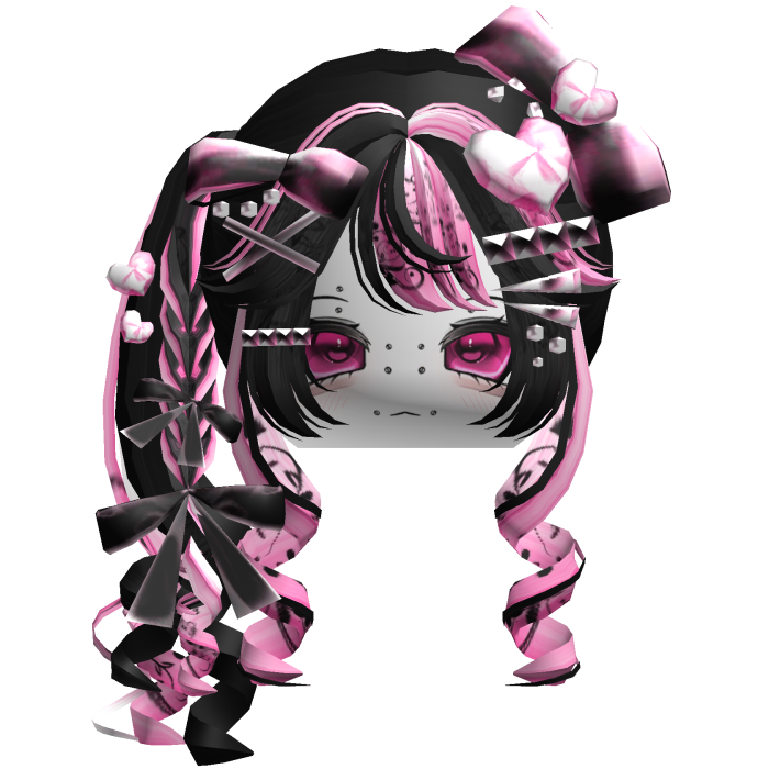 Vkei Scene Emo Moe Hair Combo Pink