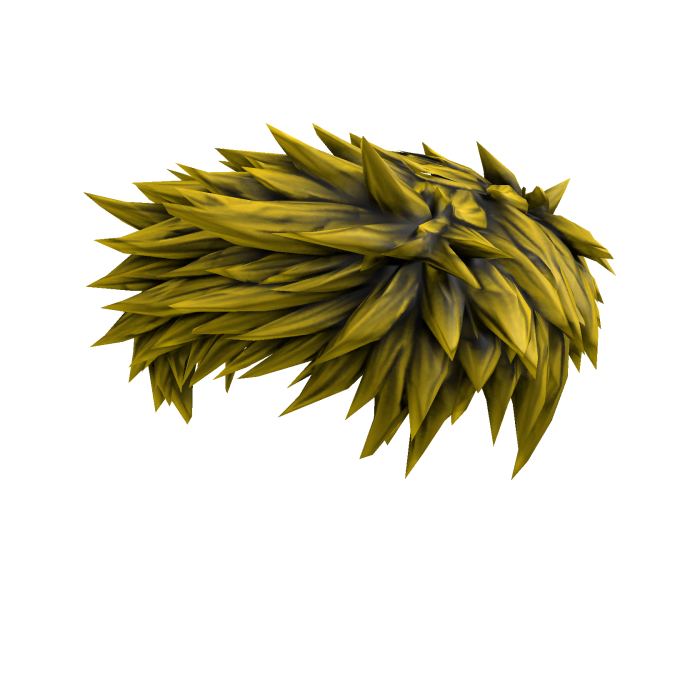 Spiky yellow hair with a youthful look