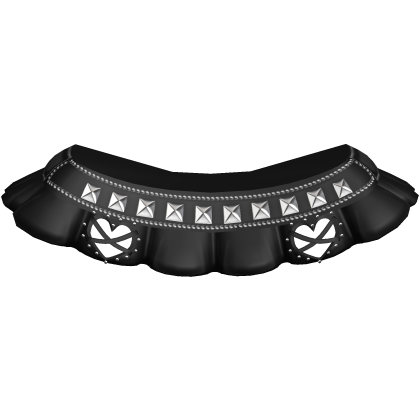 emo black dolly studded heart ruffle lace skirt