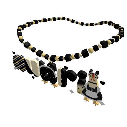꒰♡ · cutest audri maid chicken necklace ˚.