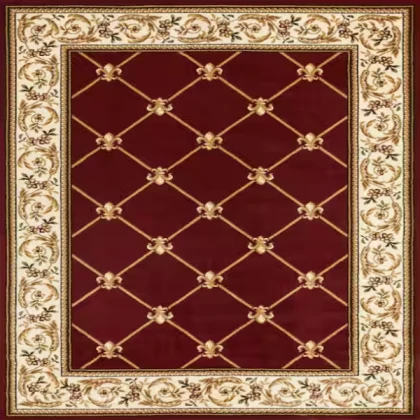 traditional red and gold fancy rug