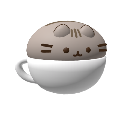 Cute big Pusheen Coffee Backpack 3.0 Roblox item