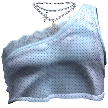 Baddie Top with Necklace Bundle - Blue 3.0 Roblox item