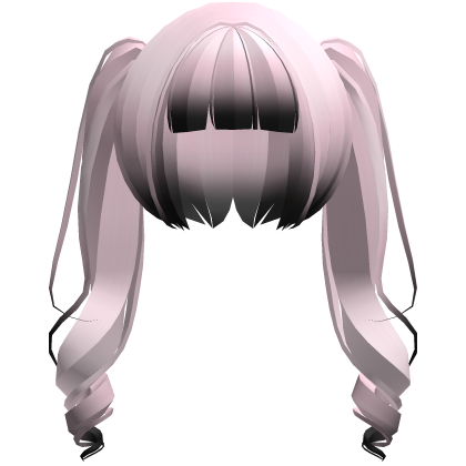 moe neat jirai curly ponytails w bangs pink black