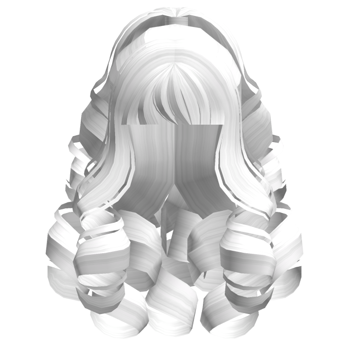 Fluffy Curly Pearl Ponytail White