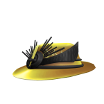 Elegant Yellow Ornate Fedora