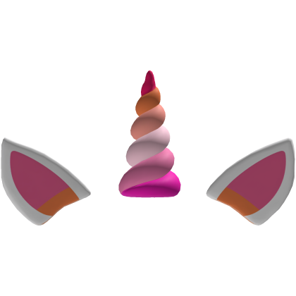 Unicorn Horns w/ Ears Lesbian Flag