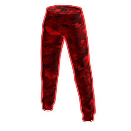 Red Glitched Pants