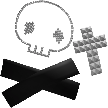 ⪩⪨ pierced studded emo goth hair clip black Roblox item