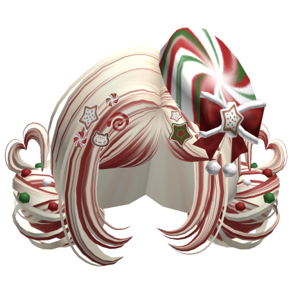♡ Christmas Candycane Buns (Beige & Red)