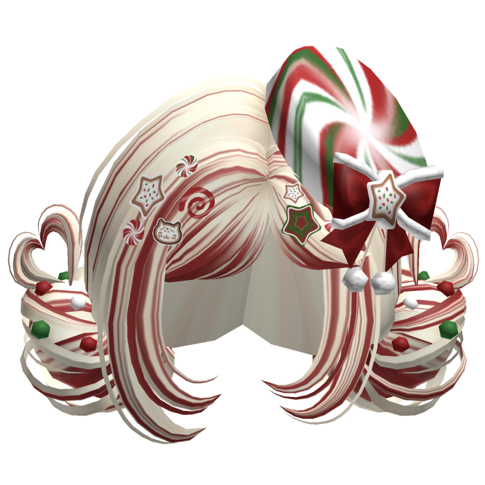 ♡ Christmas Candycane Buns (Beige & Red)