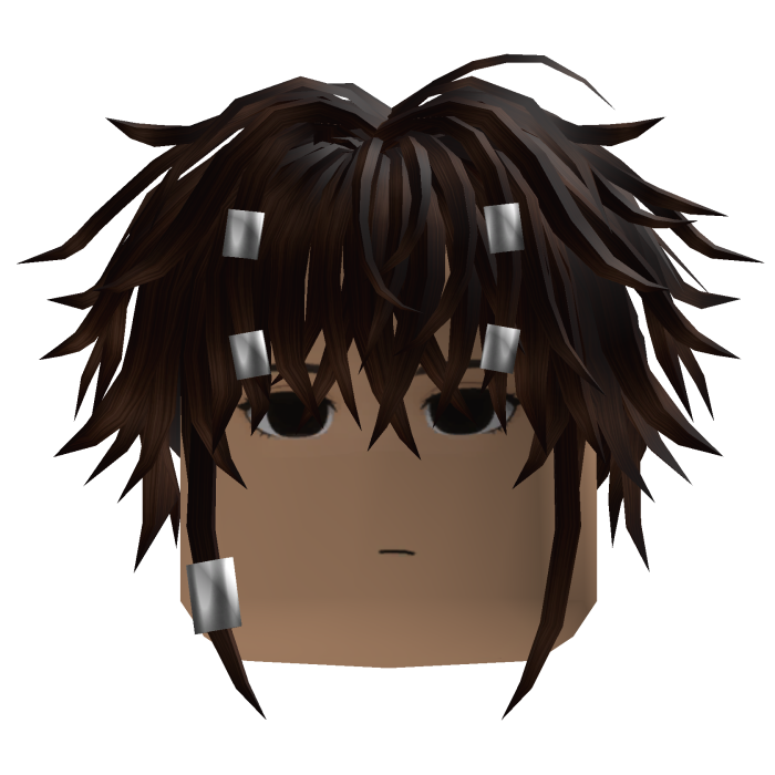 Messy Layered Hair w/ Cuffs (Dark Brown)
