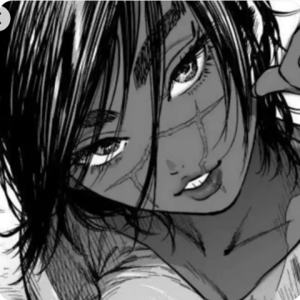 black and white anime girl<3