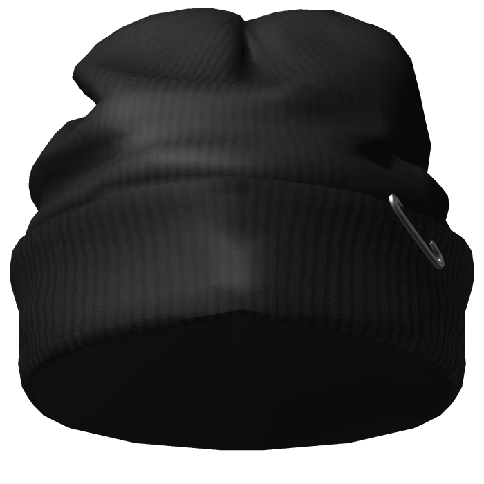 Y2k Grey Emo Distressed Beanie With Hair Pin