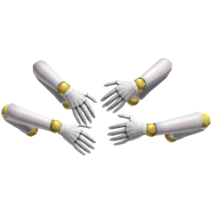 White Gold Halloween Doll Arms