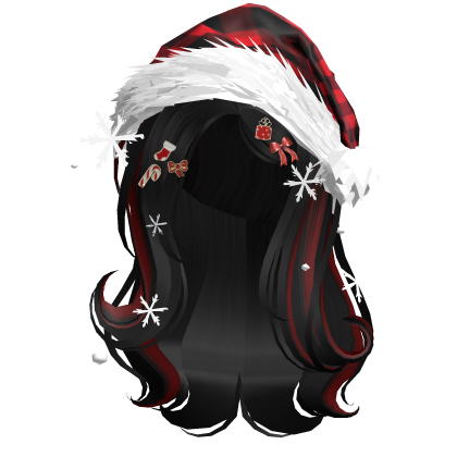 Shy Gentle Swirls w/Santa Hat (Black&Red)
