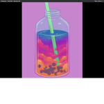 Boba tea sunset