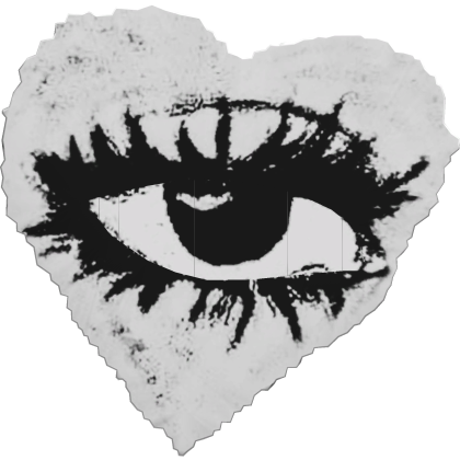 ANIMATED White Weirdcore Eye Heart Halloween Emo
