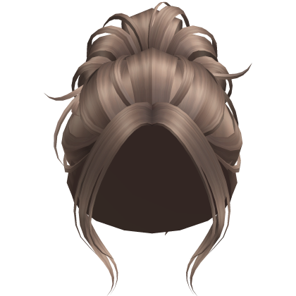 Sleek Messy Hair Updo Bun (Milktea)