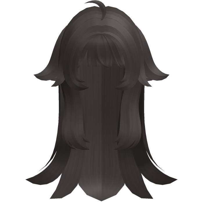 dark ash messy vkei long wispy hair w tufts