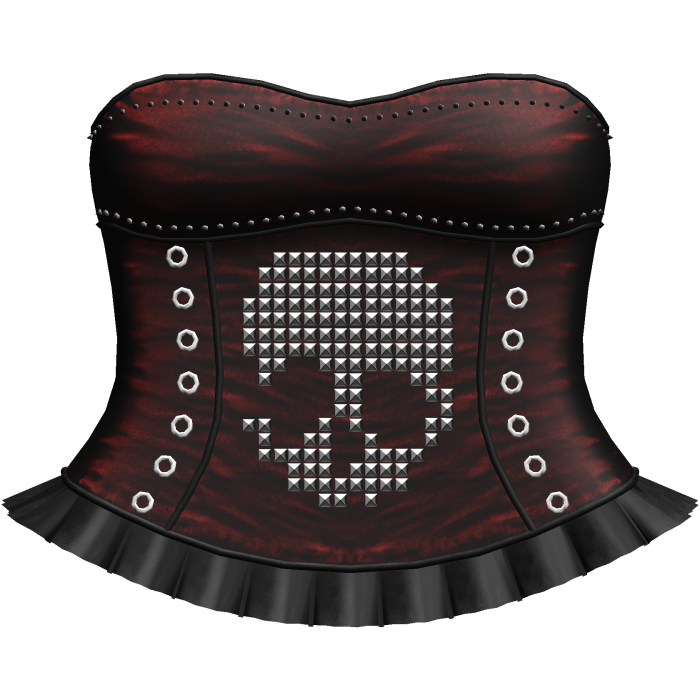 emo studded skeleton short dress in red and black