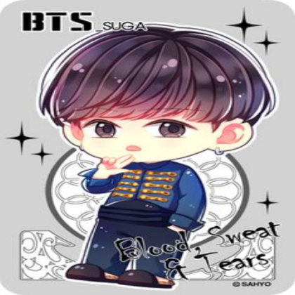 Chibi Suga from Blood, Sweat and Tears Roblox decal