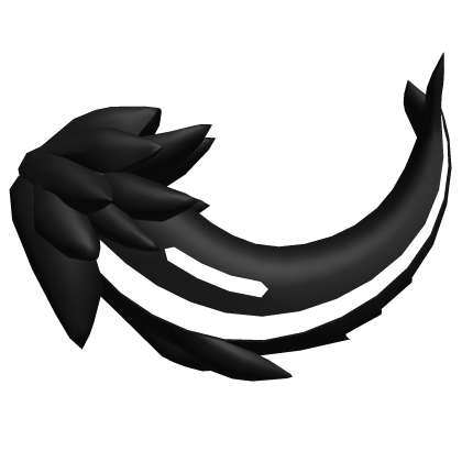 Protogen Tail White [ Shiny - Black ]