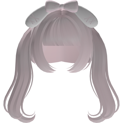 cute pink doll bunny bow pigtails Roblox item