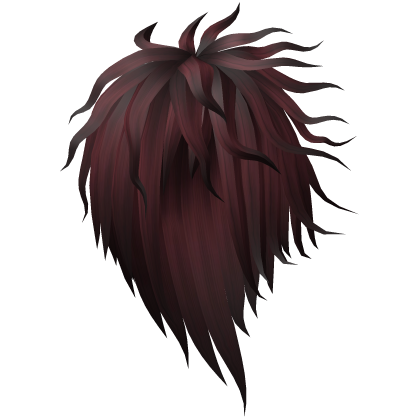 Red teased vampire windy vkei emo hair Roblox item