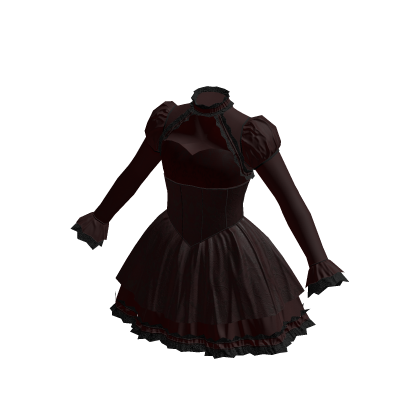 ♾️ Red ruffled goth corset dress thumbnail