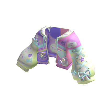 Colorful Kawaii Decora Dinosaur Jacket in Blue thumbnail