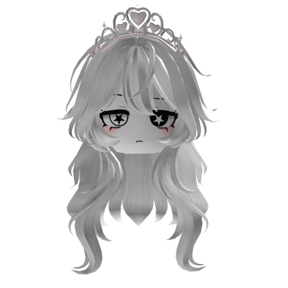 Cute Wavy White Hair Girl Roblox item