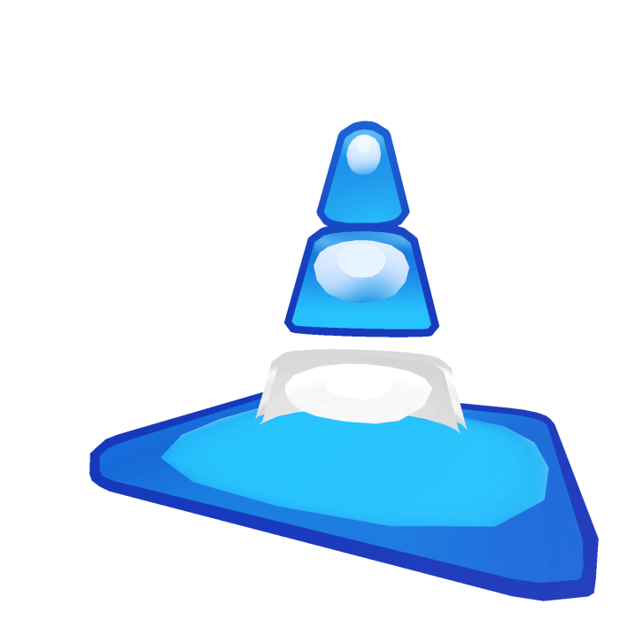 Frutiger Aero Blue Bubble Cone