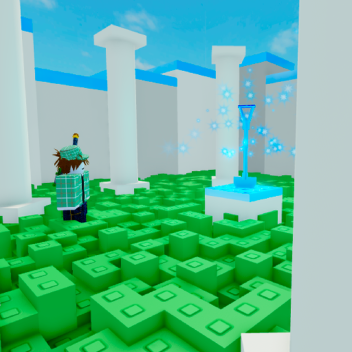 Island with a shovel