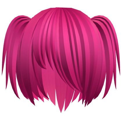 ノ_< hot pink shy messy scene bob