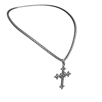 [3.0 version] Cross Pendant with Diamonds