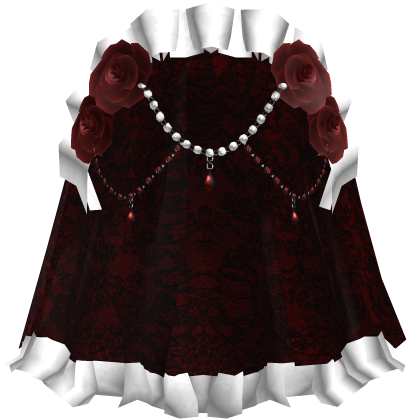 Red White Gothic Rose Dark Jewelry Veil Roblox item
