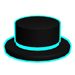 Cyan Neon Void Top Hat