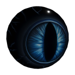 Shiny Blue & Black Metal Eye