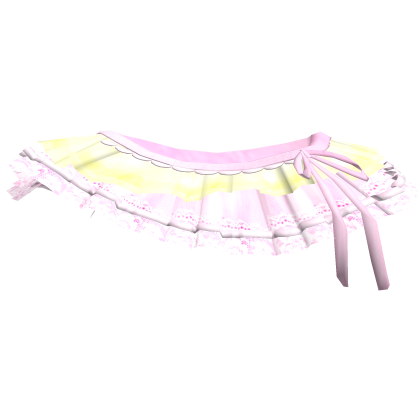 gothic ruffled laced flutter yellow bow vamp skirt