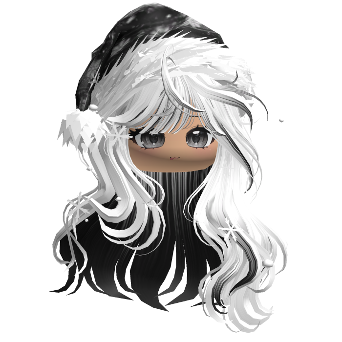 Christmas Waves w/Santa Hat (White&Black)