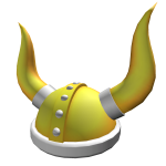 Shiny Yellow Viking Helmet