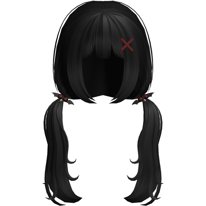 black vkei halloween pigtails