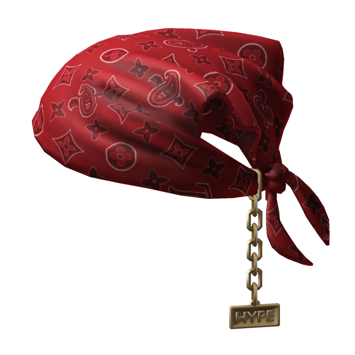 Tied LV Bandana Hat with Chain 