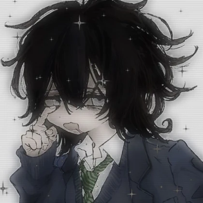 Monochrome anime portrait
